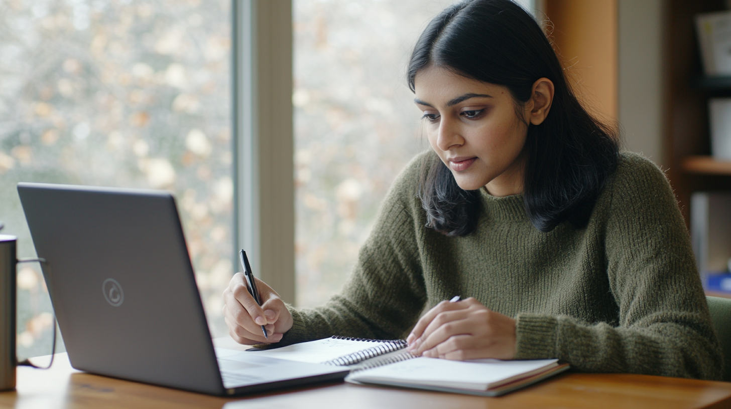 BA student doing over-the-shoulder SQL query work at a data analytics workstation
